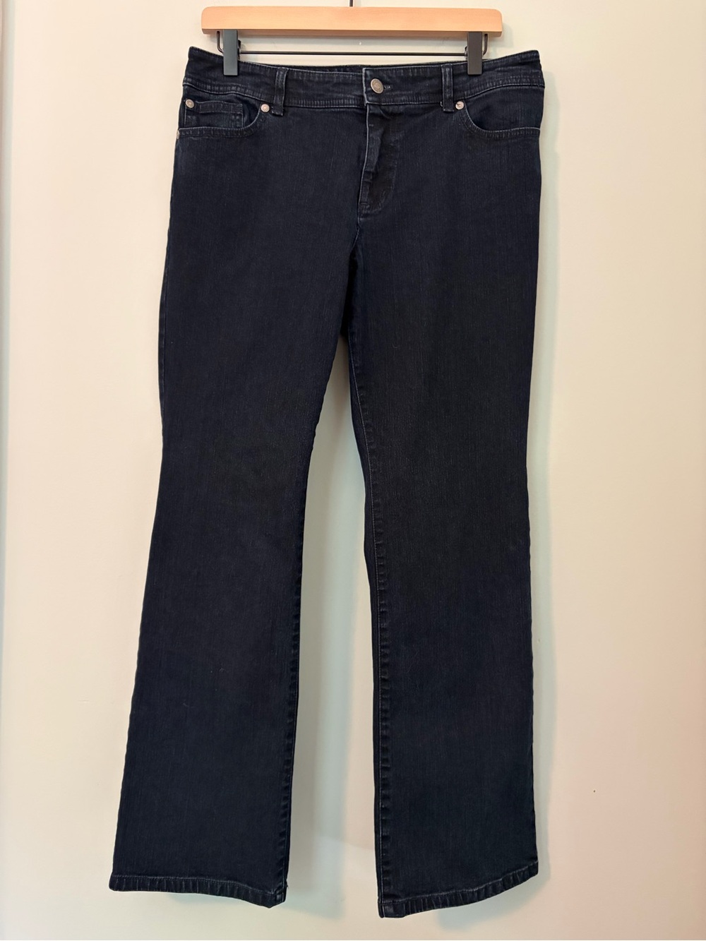 Chico's Women's Dark Indigo Denim Boot Cut Jeans Size 1 Short / US 8 Short